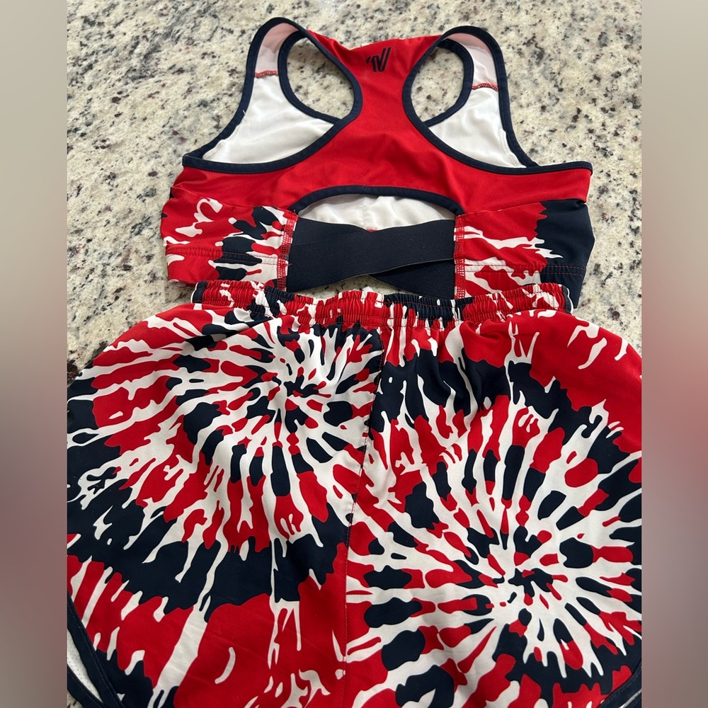 Varsity Red and Navy Athletic Set